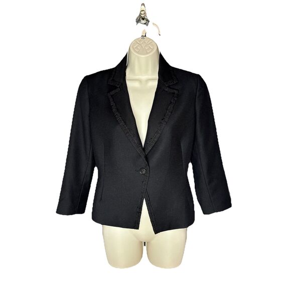 Nili Lotan Design Studio NY  Blazer Size 4  Black 100% Wool USA - Picture 1 of 11